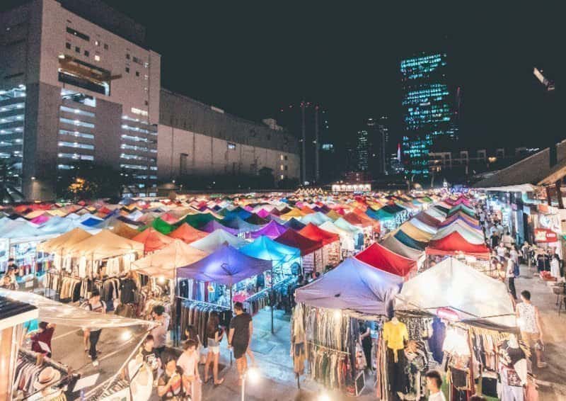 Tayland alışveriş, Tren Market, Bangkok