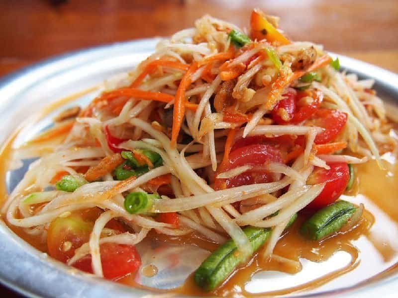 Somtam Tay yemeği, salata