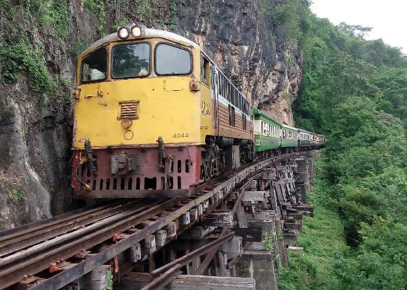 Tayland, tren, Kanchanaburi