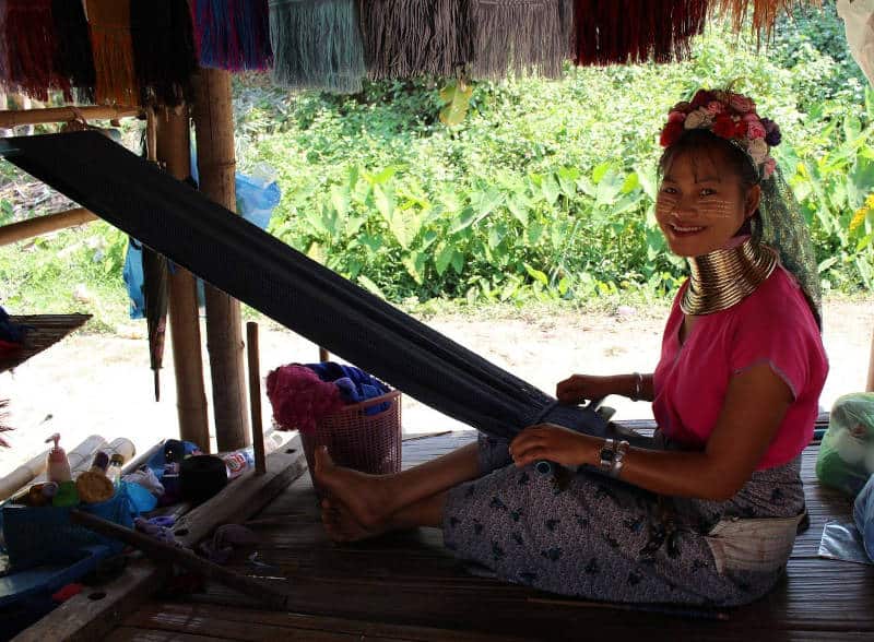 Long neck tayland, uzun boyunlu kadınlar, chiang rai, long neck village