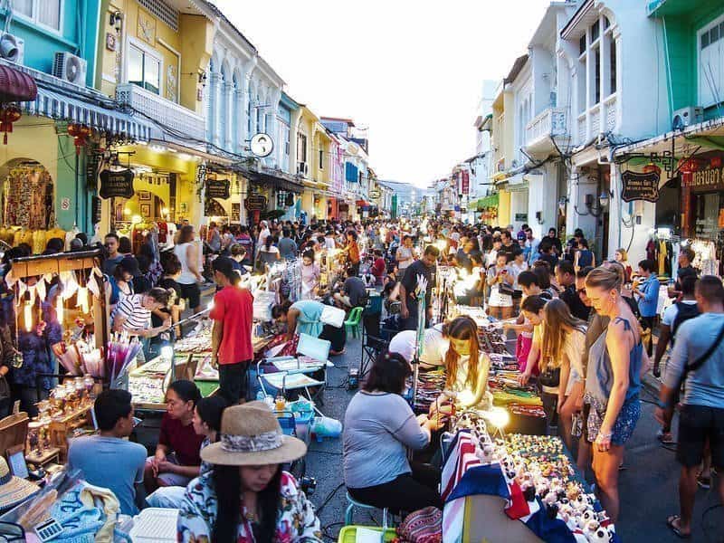 Phuket, tayland, market, walking street